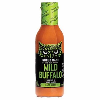 Noble Made by The New Primal Mild Buffalo Dipping and Wing Sauce - 12 oz Bottle - Mild Buffalo Sauce - Whole30 Approved, Certified Paleo, Dairy-Free, Keto, and Gluten-Free Sauce with 0g of Sugar