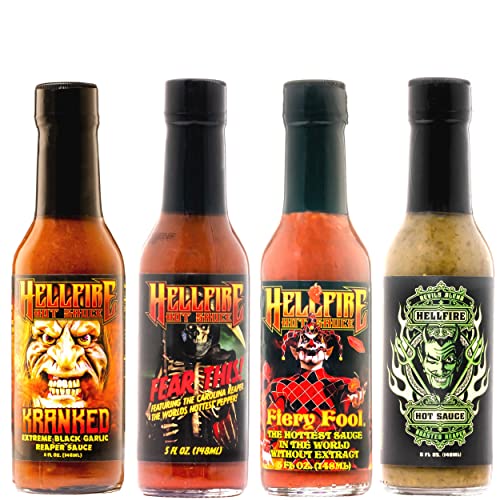 Hellfire Hot Sauce Hot Ones Gift Pack - Gourmet Hot Sauce Variety